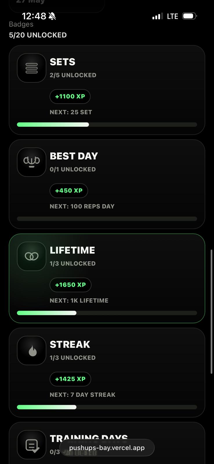 PUSHapp private leaderboard with invite code